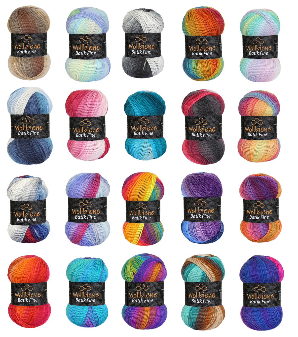 Wollbiene Batik Fine Farbverlaufswolle 100gr