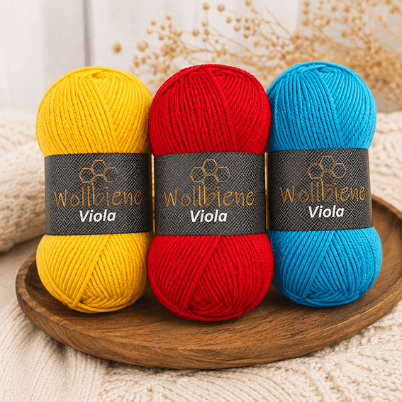 Viola Wolle kaufen – die perfekte Uni-Farbe zu deiner Farbverlaufswolle
