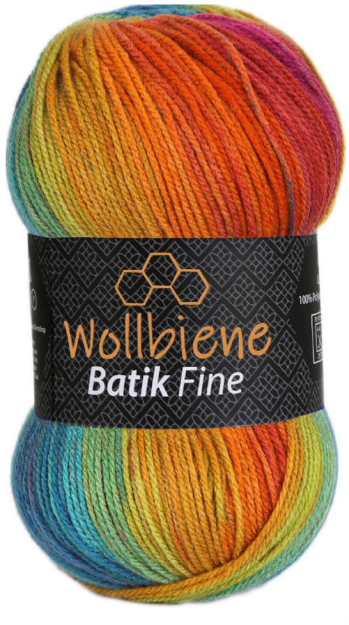Wollbiene Batik Fine Farbverlaufswolle 100gr