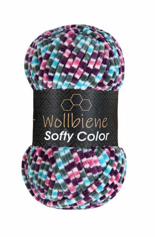 Wollbiene Softy Color Chenille Wolle 100gr farbig