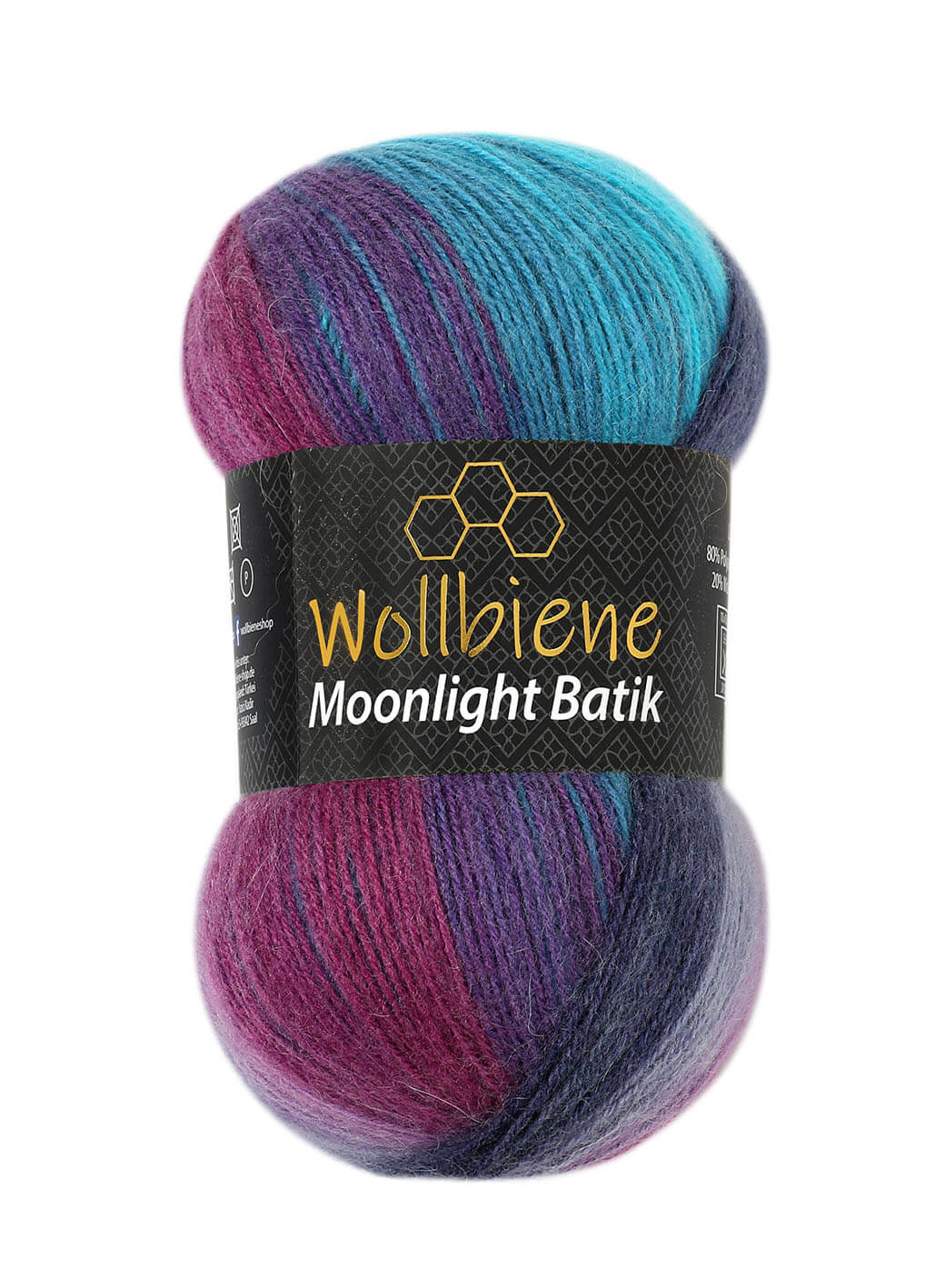Wollbiene Moonlight Batik Farbverlaufswolle 100gr Wolle