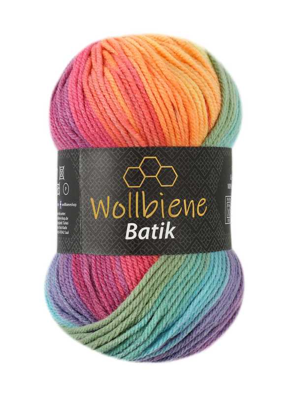 Wollbiene Batik Farbverlaufswolle 100gr